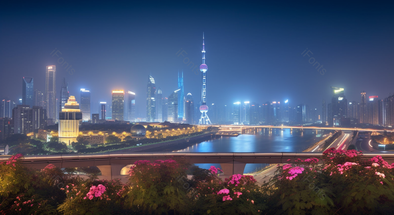城市灯光湖景夜景发展实拍摄影图,高清,摄影图,摄影图片,图片大全,摄影图免费下载
